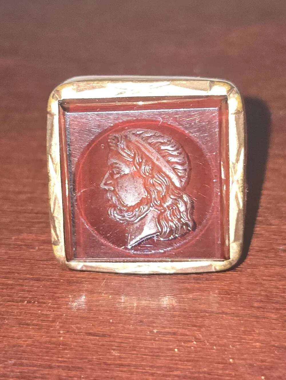 Antique Victorian Era Cameo Cuff/Bachelor Button & Cuff Link
